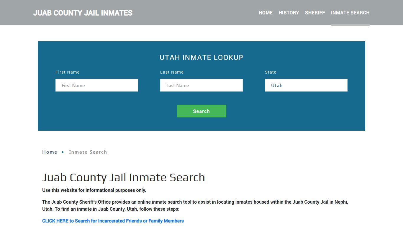 Juab County, UT Detainee Lookup