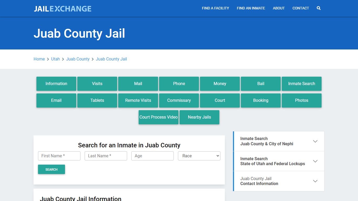 Juab County Jail Roster Lookup, UT, Inmate Search - Jail Exchange